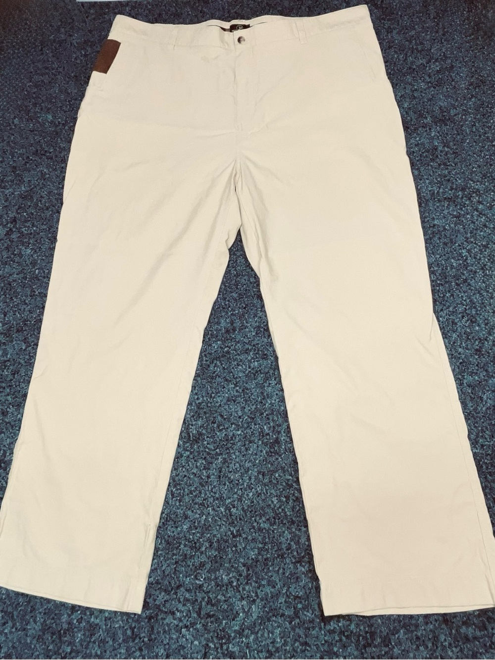 Three Forks Ranch Men's Classic Cream Chino Pants - Casual Straight Fit 46